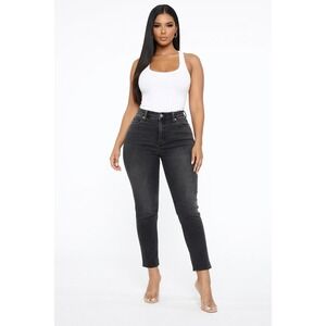 Cosmic Blue Love Ayla Relaxed Skinny Jean Womens 31 Black NWT